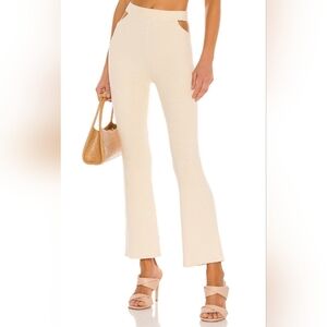 NWT REVOLVE Camila Coelho Coyote Cream Knit Flare Lounge Pants Sz XS